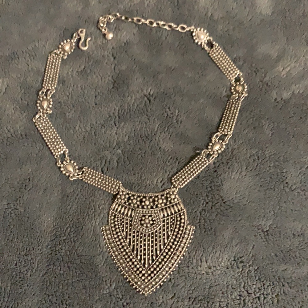 Silver Statement Necklace - image 1